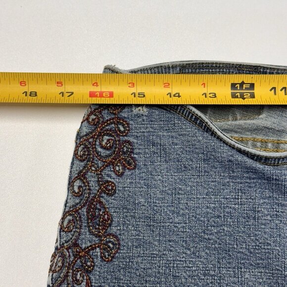 Z. Cavaricci Blue Jeans with Brown Embroidery - Picture 11 of 16